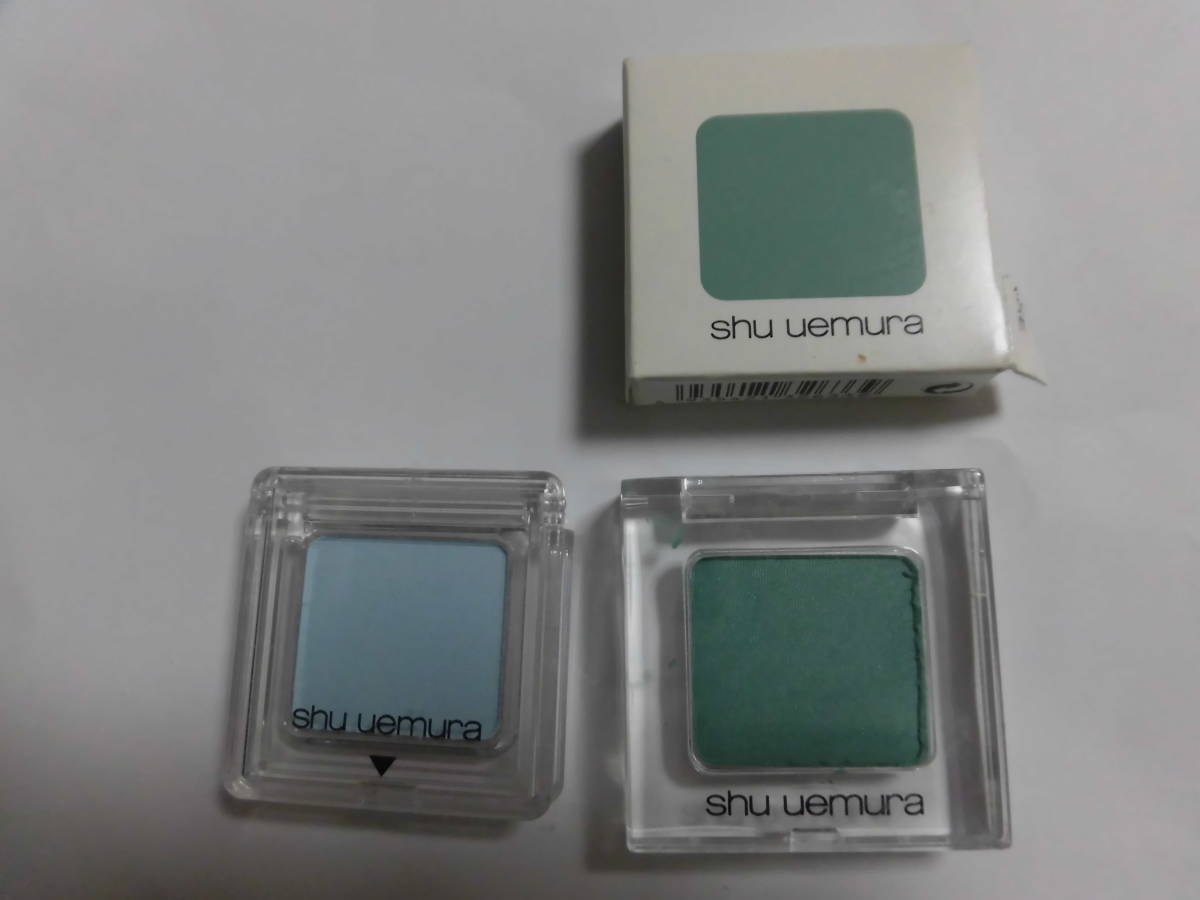  unused goods * Shu Uemura Press door i shadow N P green #550 2.1g+ Press doM blue eyeshadow #618 free shipping 