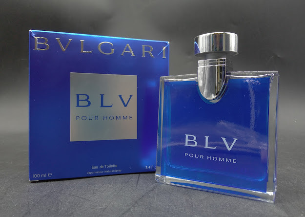 ▽ 【207】 ブルガリ プルームオム / BVLGARI ブルガリ BLV POUR HOMME ブルー オードトワレ 香水 箱有