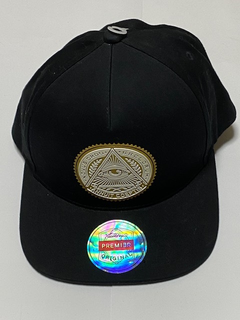 秘密結社 イルミナティ Illuminati フリーメイソン 風 デザイン Cap キャップ 帽子 ブラック 展示未使用品_画像1