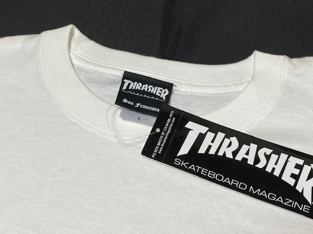 THRASHER スラッシャー Tシャツ Lサイズ ホワイト 隠しロゴ 展示未使用品_画像2