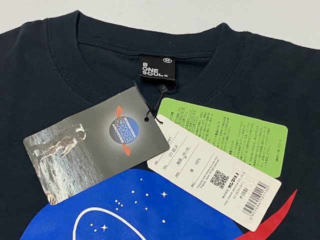 NASA ナサ デザイン 半袖Tシャツ Mサイズ ブラック 展示未使用品 ②の画像3