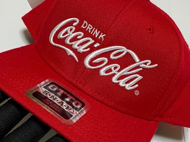 OTTO Coca-Cola コカ・コーラ SNAPBACK CAP キャップ 帽子 レッド 展示未使用品_画像2