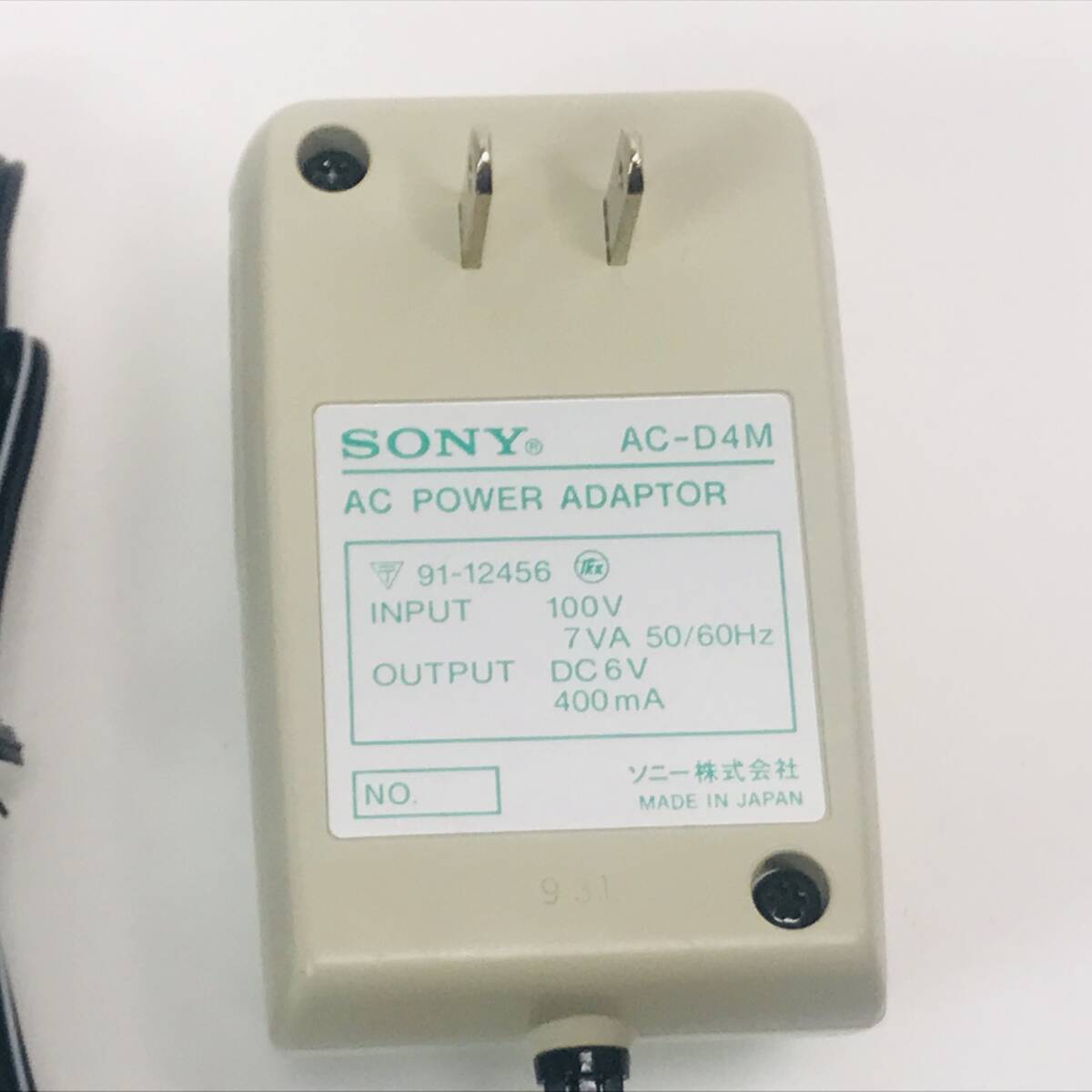 ★送料無料★匿名配送★SONY AC-D4M 純正 ACアダプター センターマイナス 6V 400ｍＡ_画像3