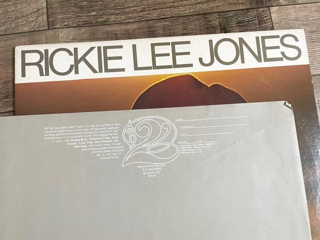 LP■Rickie Lee Jones★リッキー・リー・ジョーンズ「浪漫」79年デビュー・アルバム、今聴いても色褪せないAOR・ロック名盤。_画像3