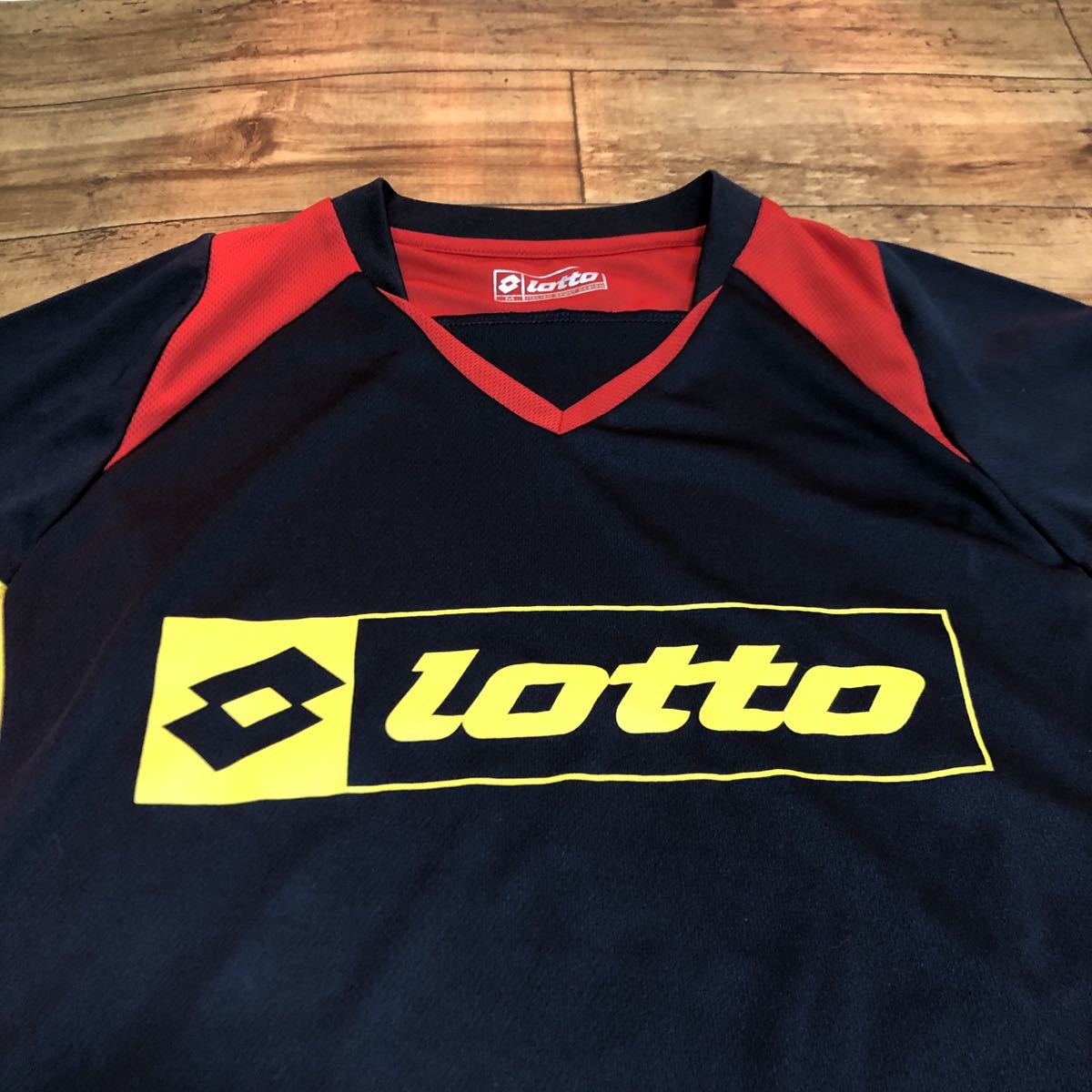 ★LOTTO ロット 半袖Tシャツ スポーツウェア ブラック系 Mサイズ_画像2