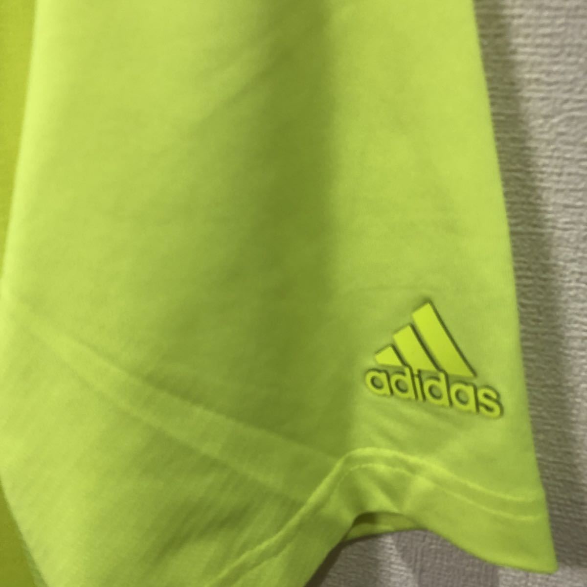 ★アディダス adidas メンズ ゴルフ半袖 ポロシャツ ジャカードベンチレーション ボタンダウンシャツ FJ3795 イエロー系 Lサイズ_画像6