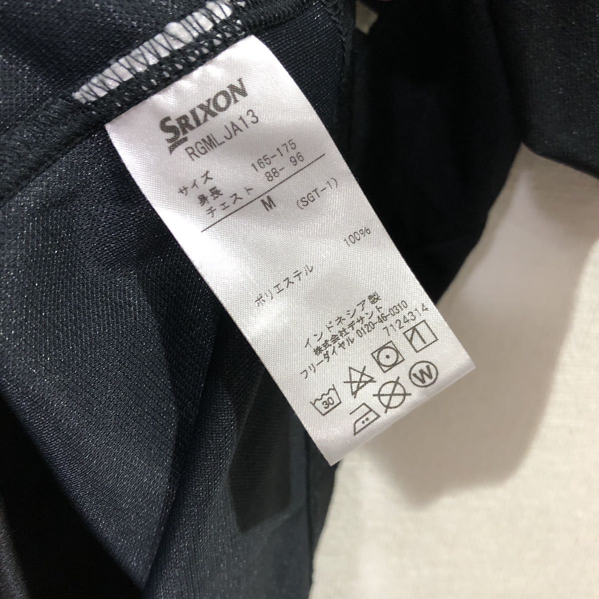 ★スリクソン SRIXON メンズ ゴルフ 半袖 シャツ ポロシャツ ブラック Mサイズ RGMLJA13_画像4