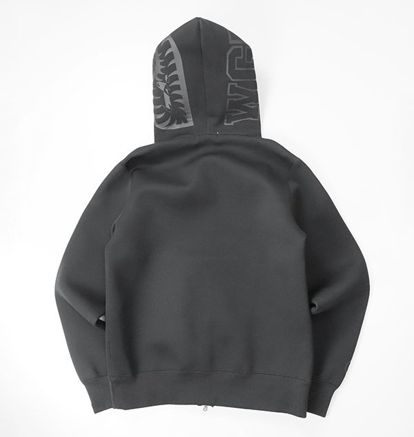 A BATHING APE ◆ SHARK FULL ZIP HOODIE 黒 Lサイズ シャーク フルジップ フーディー パーカー アベイシングエイプ ◆BT20_画像3