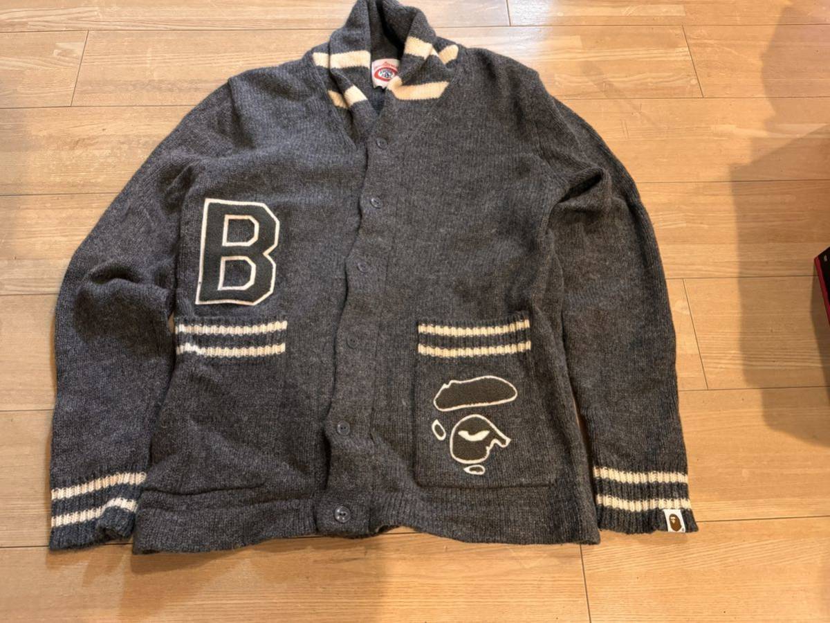 A BATHING APE アベイシングエイプ　カーディガン サイズＬ　ニット _画像7