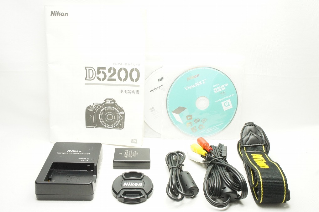 【適格請求書発行】美品 Nikon ニコン D5200 ボディ + AF-S DX 18-55mm VR レンズキット デジタル一眼レフカメラ【アルプスカメラ】240121s_画像7