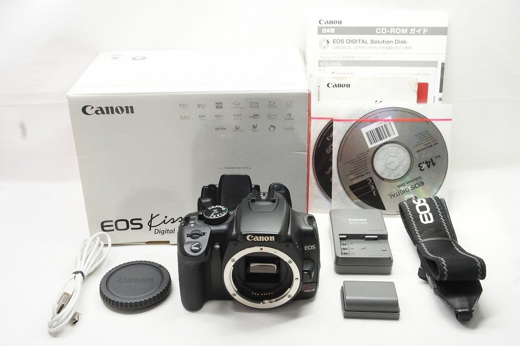 【適格請求書発行】Canon キヤノン EOS Kiss Digital X ボディ デジタル一眼レフカメラ 元箱付【アルプスカメラ】240129c_画像1