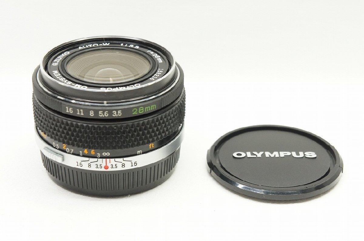 【アルプスカメラ】訳あり品 OLYMPUS オリンパス OM-SYSTEM G.ZUIKO AUTO-W 28mm F3.5 単焦点レンズ 231001j_画像1