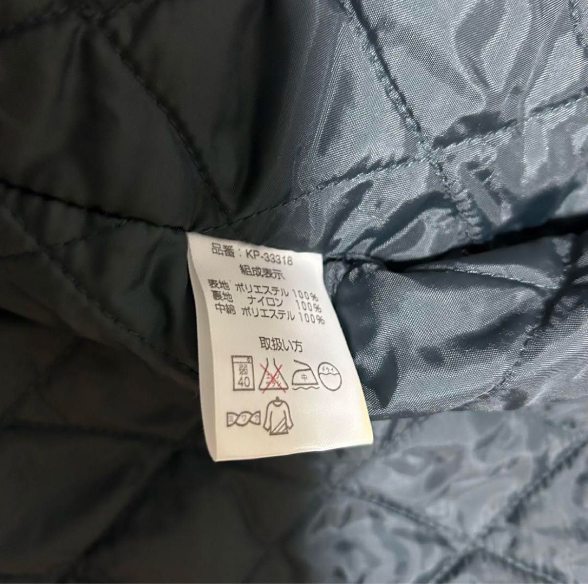 90s ケイパ ビッグシルエット 中綿 ブルゾン ベンチ コート ジャケット L 裏キルティング 黒 ブラック