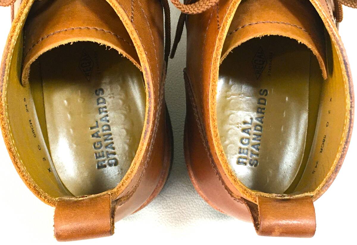 【 美品 】REGAL STANDARDS 24.5cm ブラウン　高級靴 リーガル 現状品 お買い得品!!_画像7