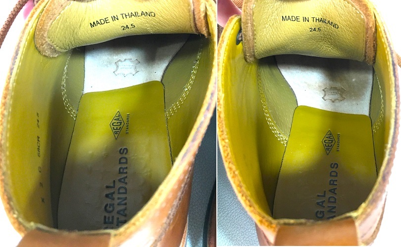 【 美品 】REGAL STANDARDS 24.5cm ブラウン　高級靴 リーガル 現状品 お買い得品!!_画像8