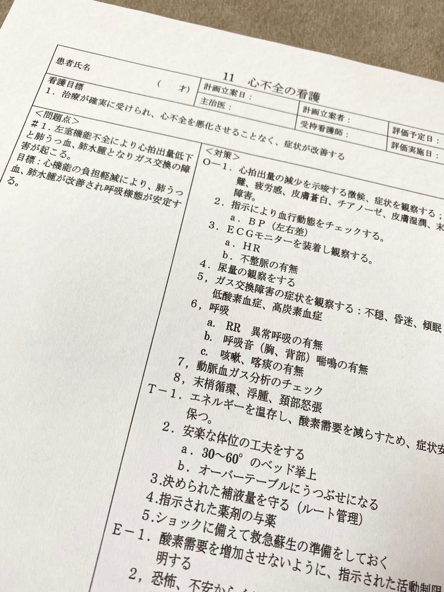 あやの様 看護実習 看護学生 看護過程 看護計画 アセスメント あやの様 看護実習 看護学生 看護過程 看護計画 アセスメント