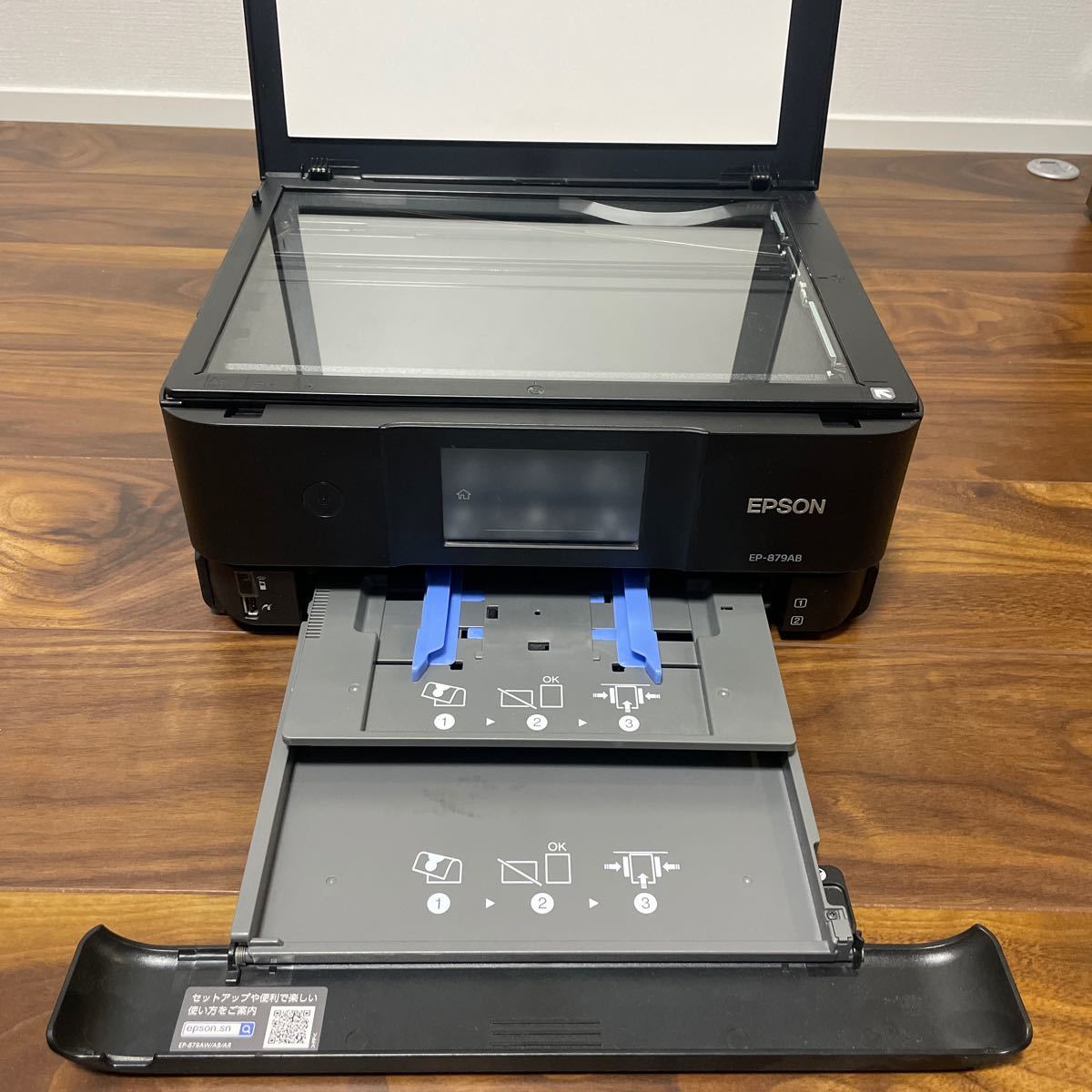 完動美品 エプソン　カラーインクジェットプリンター EP-879AB EPSON ブラック Wi-Fi 無線LAN 有線LAN USB接続_画像4