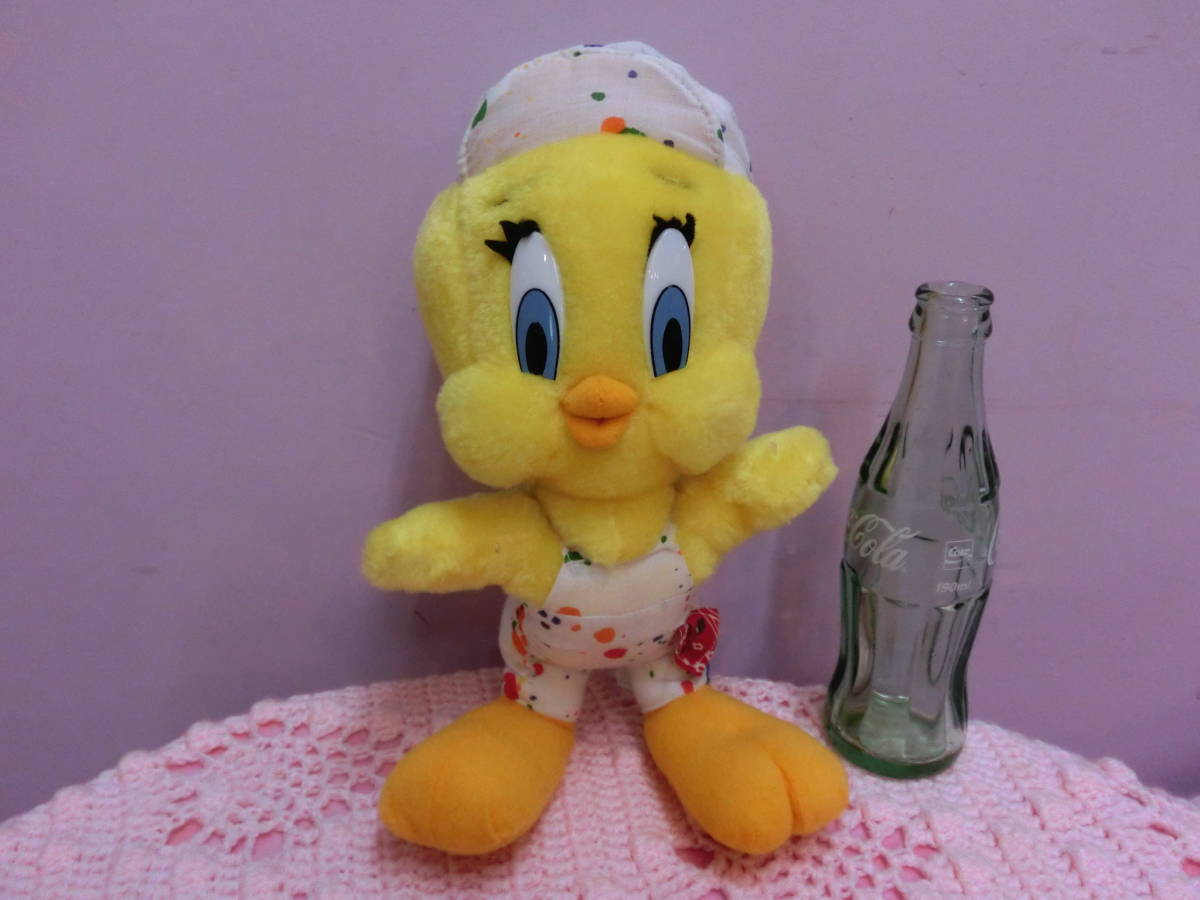 ルーニーテューンズ◆トゥイーティー ぬいぐるみ人形 30㎝◆90s ビンテージ Looney Tunes Tweety Bird stuffed toy Plush VINTAGEの画像9