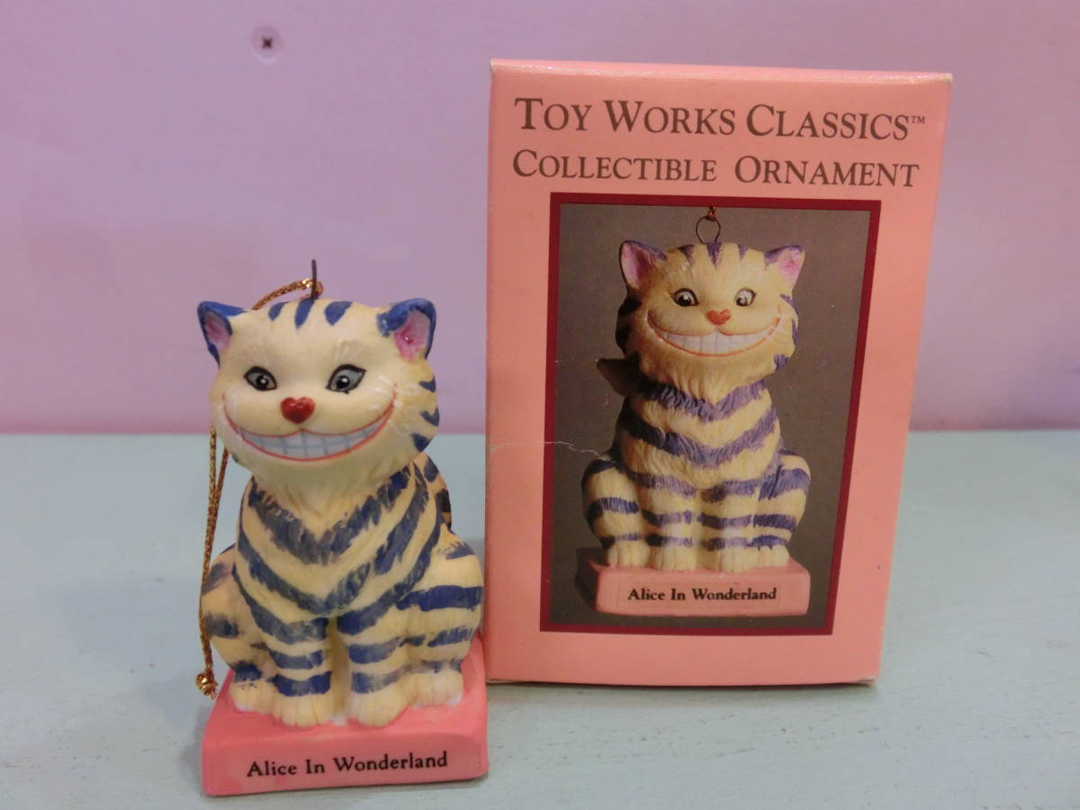 不思議の国のアリス◆チシャ猫 1989 陶器フィギュア人形 オーナメント◆Alice's Adventures in Wonderland 90s Vintage ルイス・キャロルの画像1