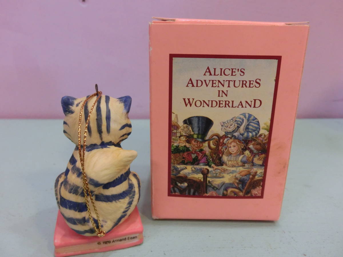 不思議の国のアリス◆チシャ猫 1989 陶器フィギュア人形 オーナメント◆Alice's Adventures in Wonderland 90s Vintage ルイス・キャロルの画像5