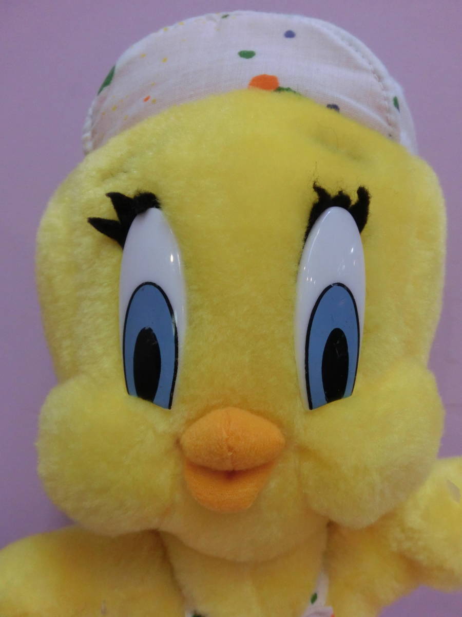 ルーニーテューンズ◆トゥイーティー ぬいぐるみ人形 30㎝◆90s ビンテージ Looney Tunes Tweety Bird stuffed toy Plush VINTAGEの画像6