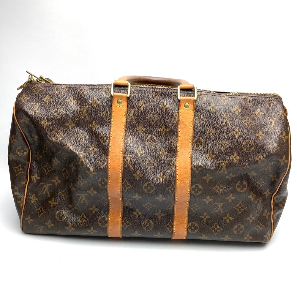 rm) LOUIS VUITTON ルイヴィトン モノグラム キーポル45 M41428 ボストンバッグ 旅行鞄 トラベルバッグ ※中古 ネームタグ ポワニエ付_画像2