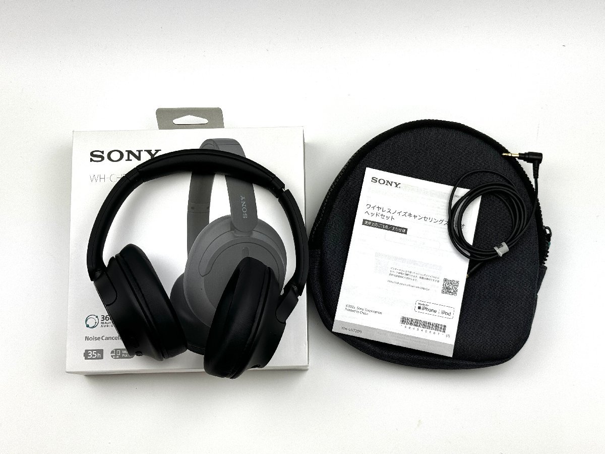 A)SONY noise cancel ring wireless headphone WH-CH720N after market headphone case attaching used beautiful goods 