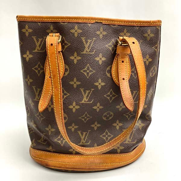 t)ルイ・ヴィトン LOUIS VUITTON バケットPM Ｍ42238 バケツ型 ショルダーバッグ トートバッグ 中古 ※ポーチ付属無 内側剥がれ/ベタツキ有_画像1