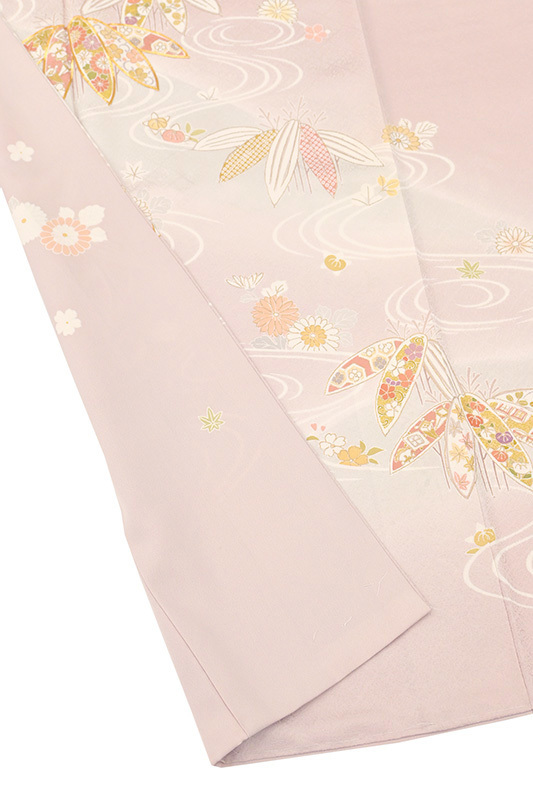  kimono ....383# visit wear #. guarantee .. beautiful ... hand .... root ... water writing light red-blossomed plum tree color height size :L guard processing [ free shipping ][ new goods ]