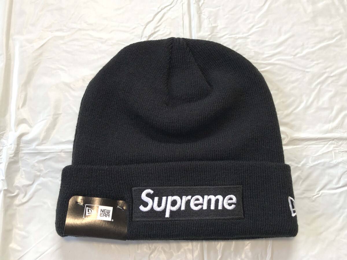 新品 Supreme 16AW New Era Box Logo Beanie Blackの画像1