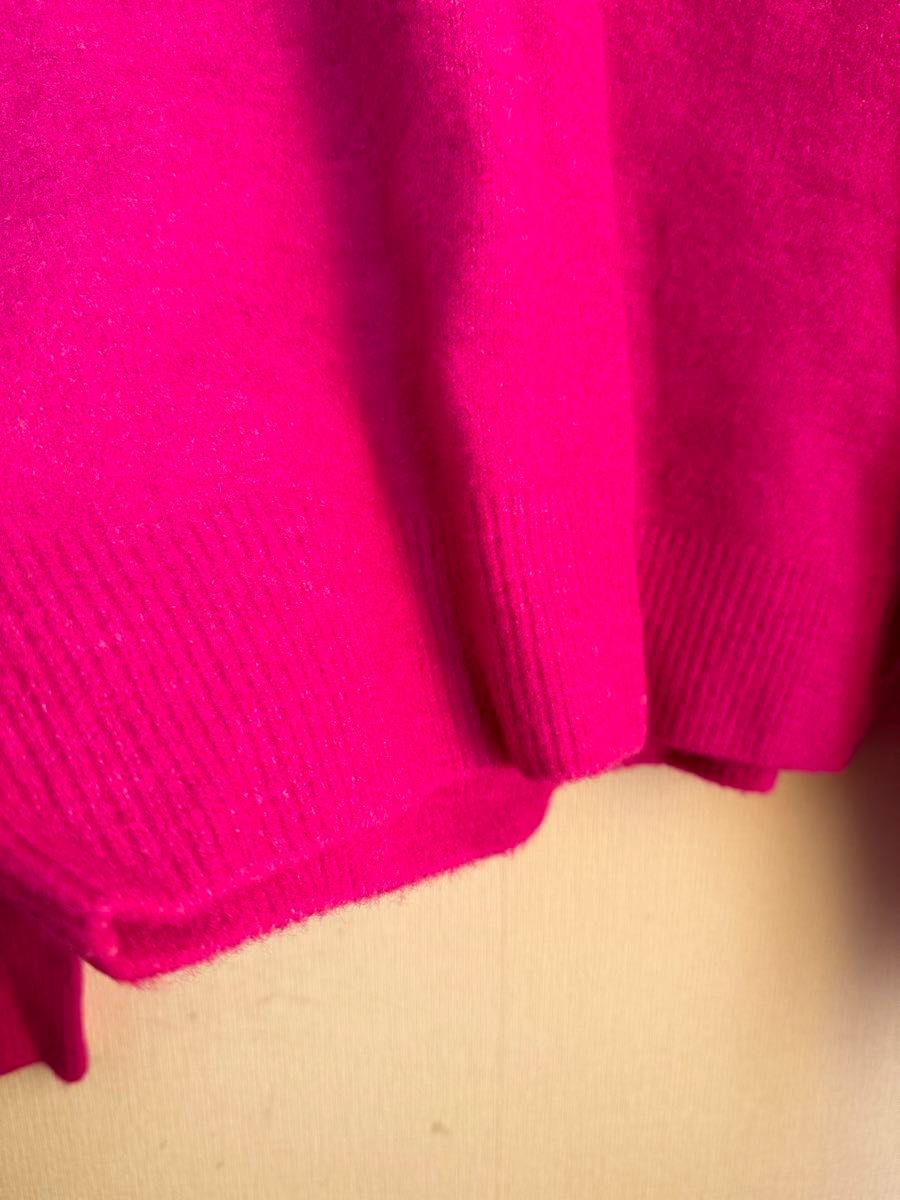 ピンク セーター ZARA 長袖 Ｖネック 未使用