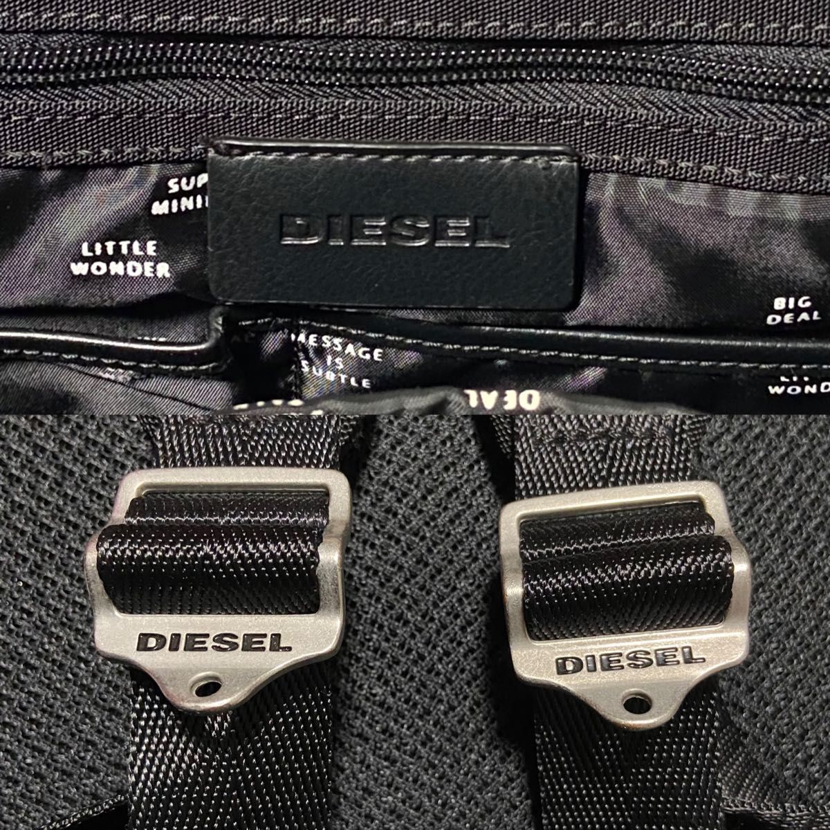 ディーゼル リュック ナイロン レザー 黒 A4 PC 収納可 DIESEL バック