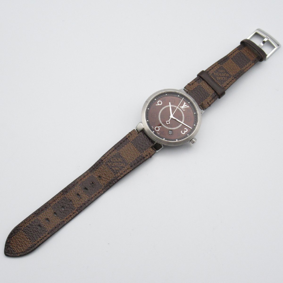 LOUIS VUITTON ルイ・ヴィトン 腕時計 タンブールスリム ブラウン系 中古 メンズ_画像5