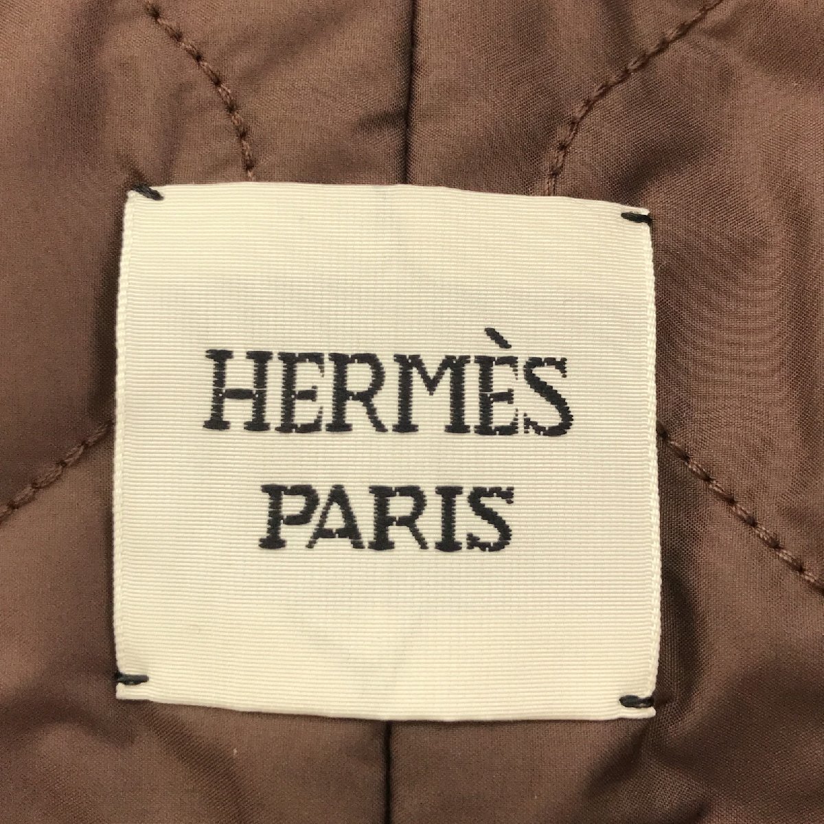 HERMES エルメス ベスト ロングジレ ブラウン系 その他 中古 レディース_画像5