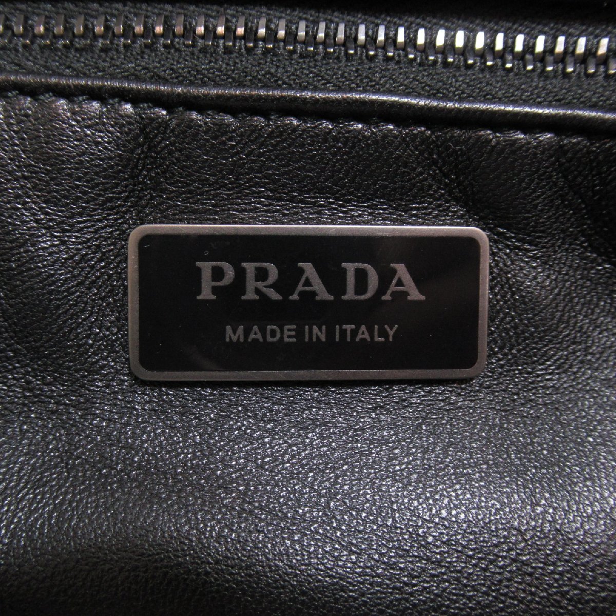 PRADA プラダ トートバッグ チェーントートバッグ ブラック系 ラムスキン（羊革） 中古 レディース_画像7