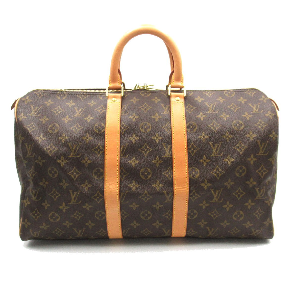 LOUIS VUITTON ルイ・ヴィトン ボストンバッグ キーポル45 ブラウン系 モノグラム 中古 ユニセックス