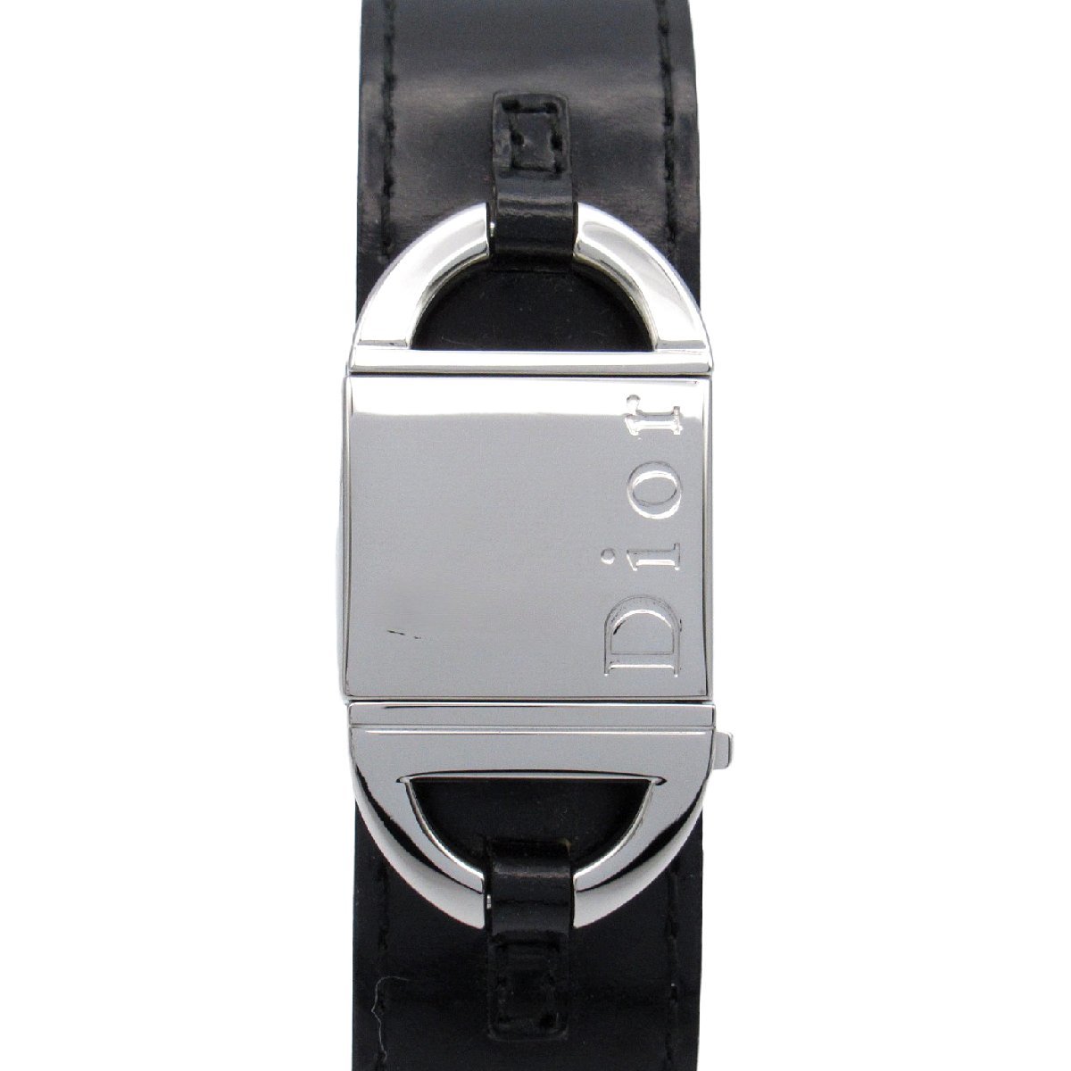 Dior ディオール 腕時計 パンディオラ ホワイト系 ステンレススチール レザーベルト 中古 レディース