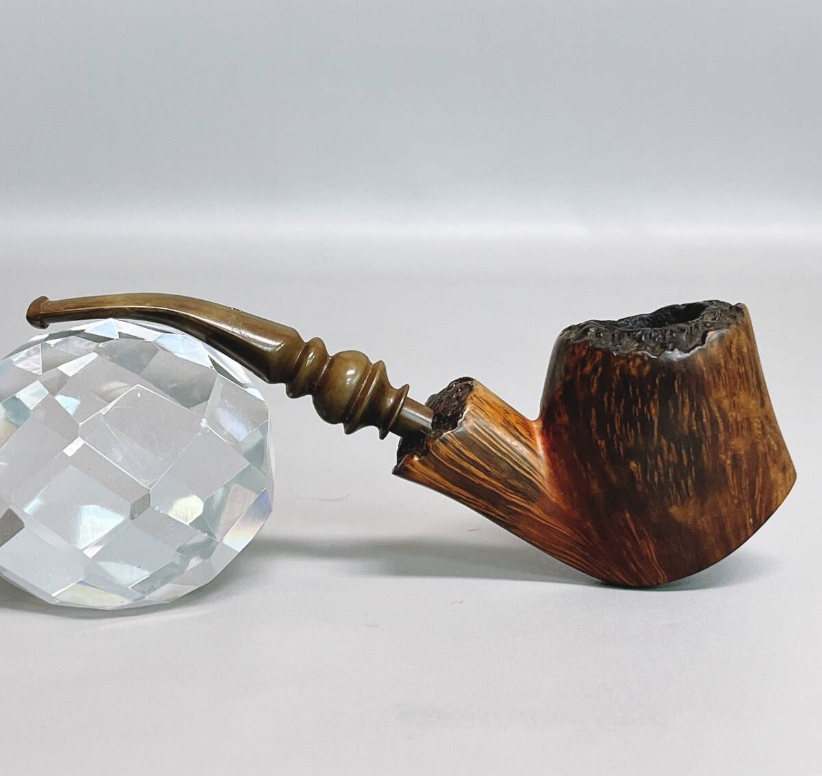 1：STANWELL NO:969-48 FLame Grain MADE IN DENMARK スタンウェル 天然木 パイプ 喫煙具 デンマーク製 _画像3