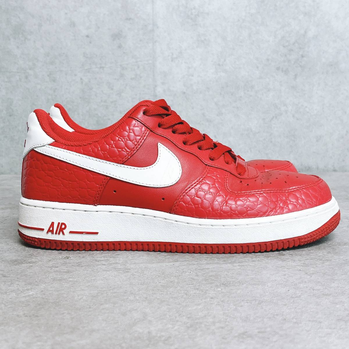 NIKI AIR FORCE 1 ナイキ エア フォース 1 バーシティーレッド×ホワイト 25.5㎝ 315122-607 スニーカー_画像5