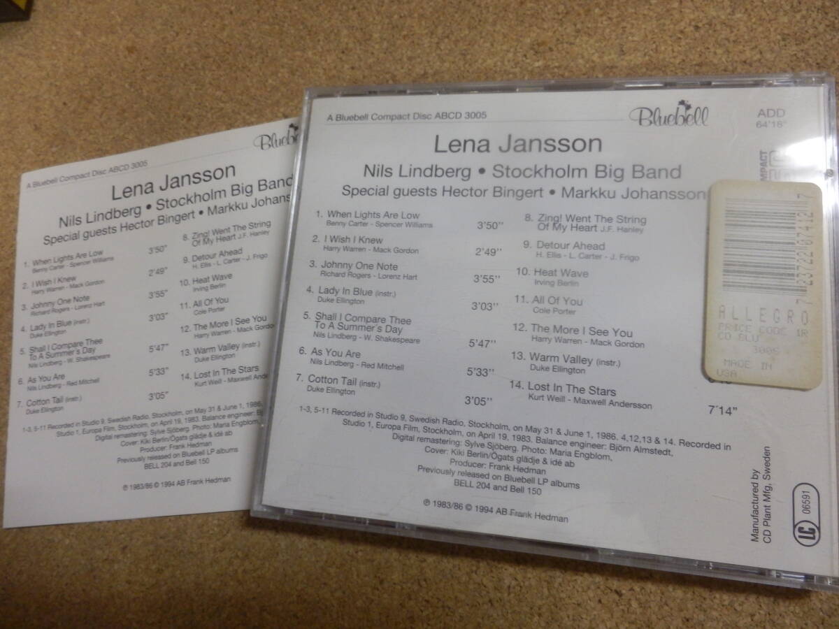 CD輸入盤;LENA JASSON/Nils Lindberg,Stockholm Big Band_画像2