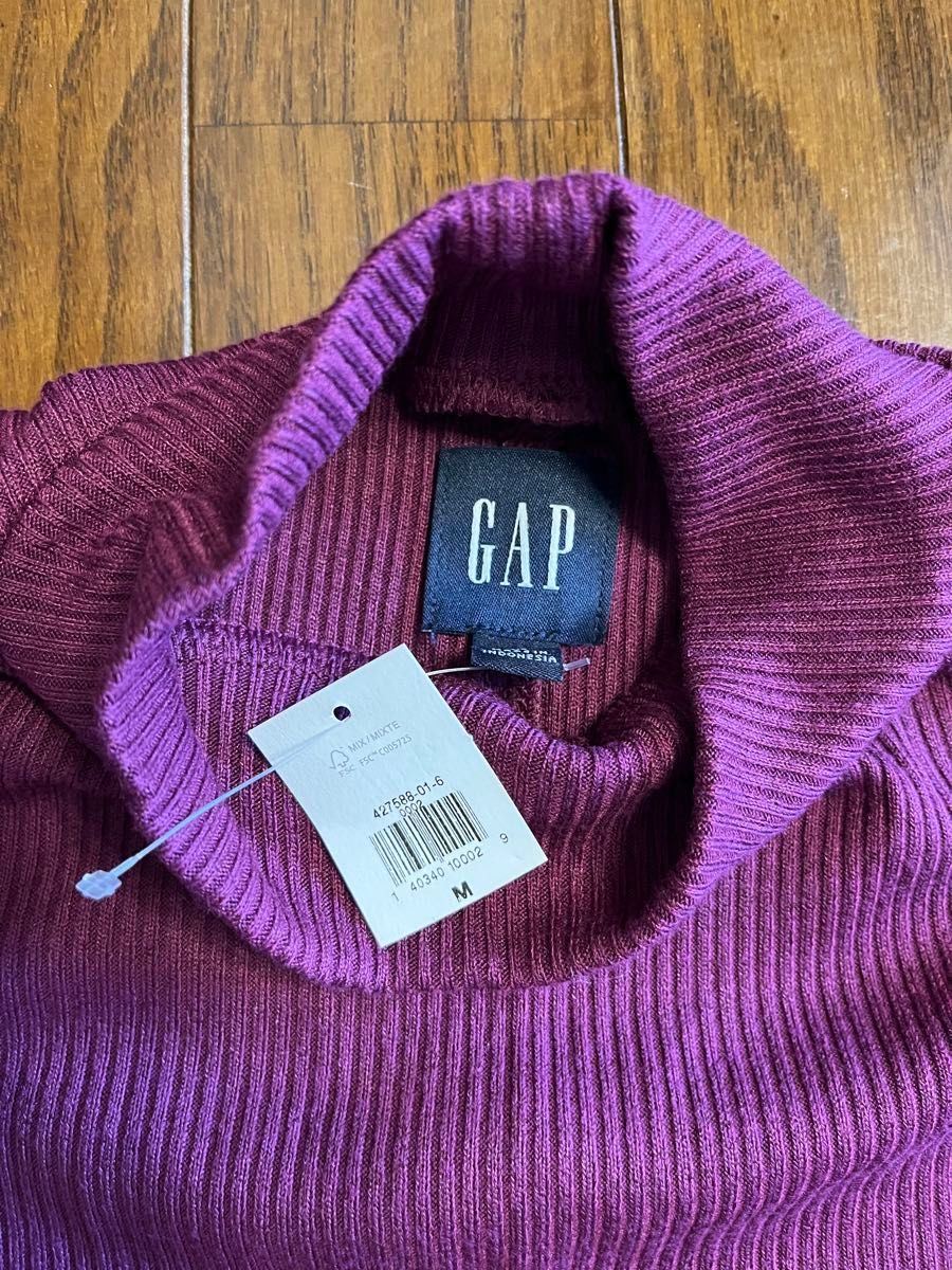 【新品未使用】 GAP ギャップ　モックネック ミディワンピース