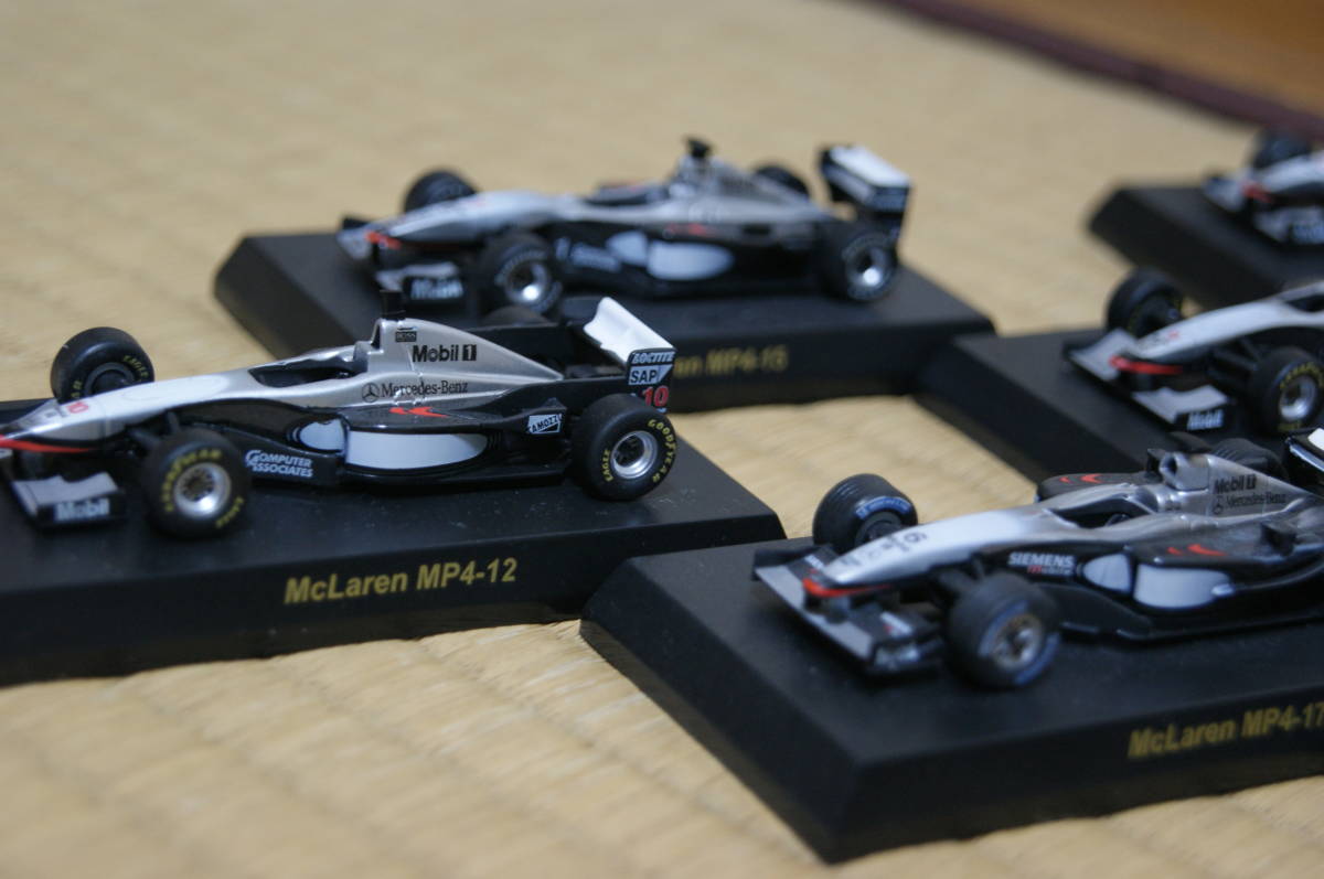 ■≪ジャンク≫京商 1/64 F-1マシン９台まとめて ミニカーコレクション マクラーレン MP-4 McLaren 組み立て品 飾り品 自宅保管品 当時物_画像4