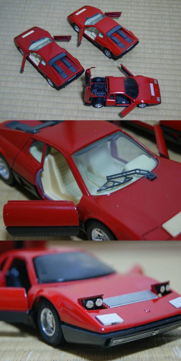 ■≪ジャンク≫フェラーリ BB512 365GTBB 3台まとめて 1/24 1/28 burago イタリア 日本製 JAPAN Ferrari ITALY スーパーカー 当時物_画像4