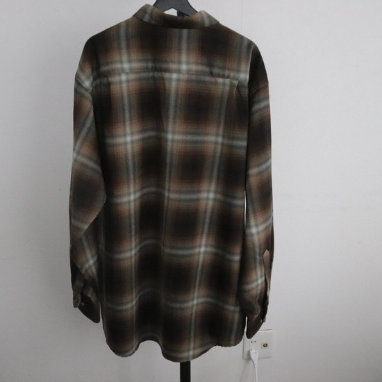 C217 2000年代製 PENDLETON ペンドルトン 長袖ウールシャツ■00s 表記2XLサイズ ブラウン オンブレーチェック アメカジ 古着卸 古着 90s_画像2