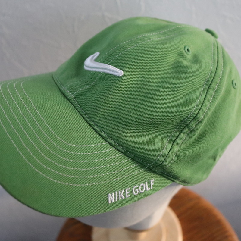 2006年製ビンテージ NIKE ナイキゴルフ コットン ベースボールキャップ■00s グリーン アメカジ ストリート CAP 帽子 古着卸 激安 90s 80s_画像6