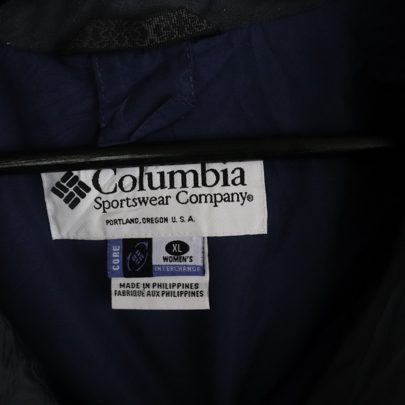 Z50 2002年製ビンテージ Columbia コロンビア ナイロンジャケット■00s 表記XLサイズ レディース ネイビー アメカジ ストリート 古着 激安の画像3