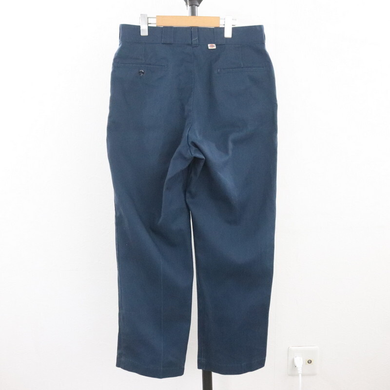 O276 90sビンテージ DICKIES ディッキーズ ワークパンツ USA製■1990年代製 表記36インチ ブルー アメカジ ストリート 古着 古着卸 激安 検_画像2