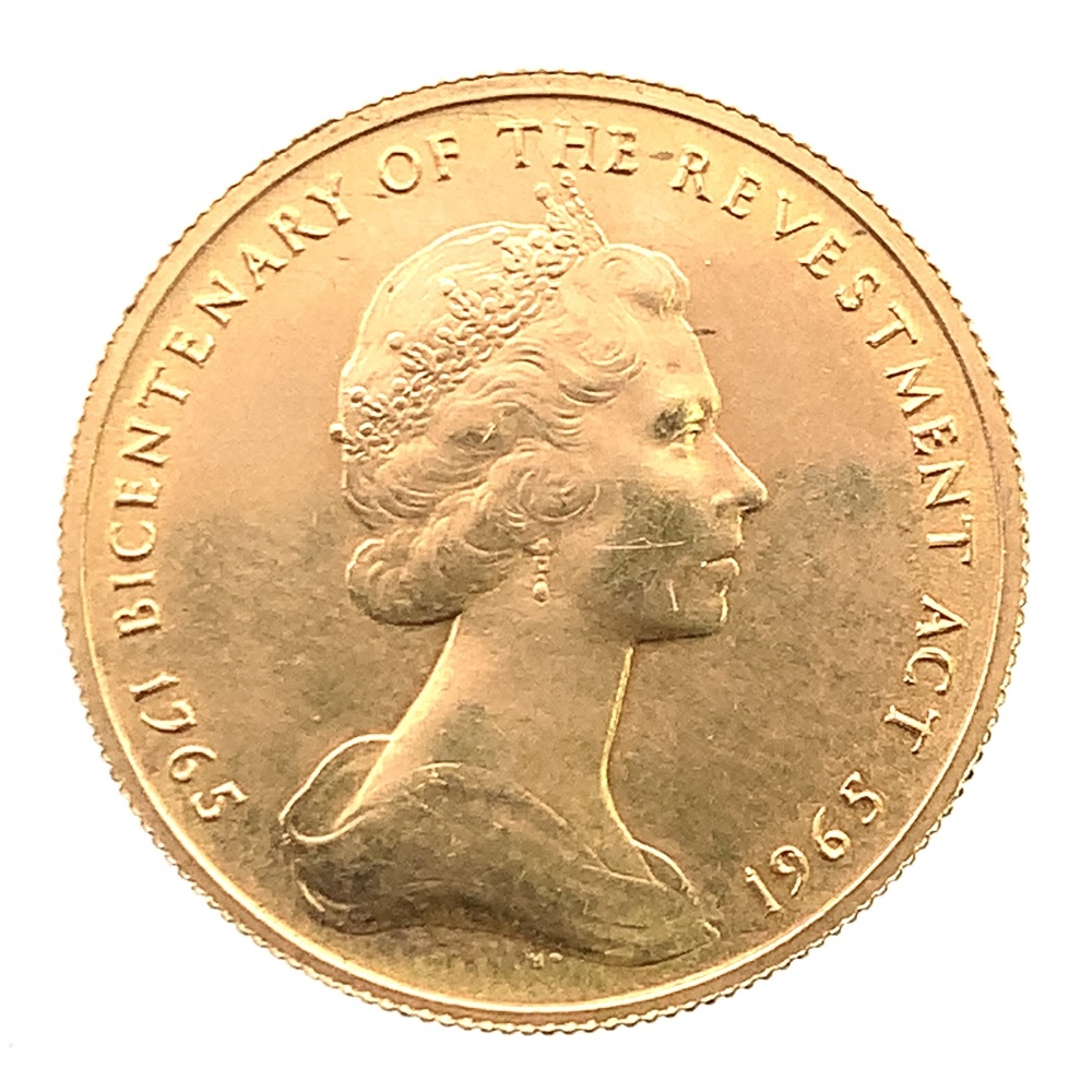 美品 マン島金貨 1965年 3.9g K22 イエローゴールド コレクション Gold_画像2