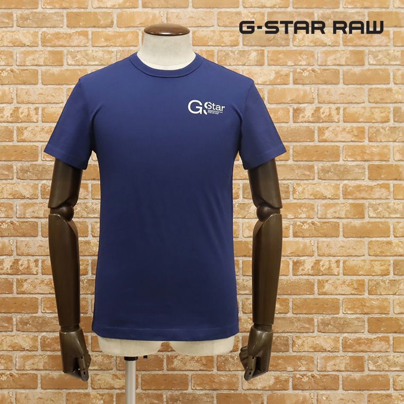 1円/G-STAR RAW/XSサイズ/Tシャツ ART＃3 R T S/S D12282.3361.1305 伸縮 ワンポイント ロゴ 半袖 新品/紺/ネイビー/ga221/_画像1