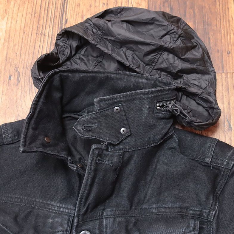 1円/G-STAR RAW/XSサイズ/Gジャン CITISHIELD SLIM JKT D14497-B479 撥水加工 ウォッシュ加工 ワイルド 新品/黒/ブラック/ia131/_画像6